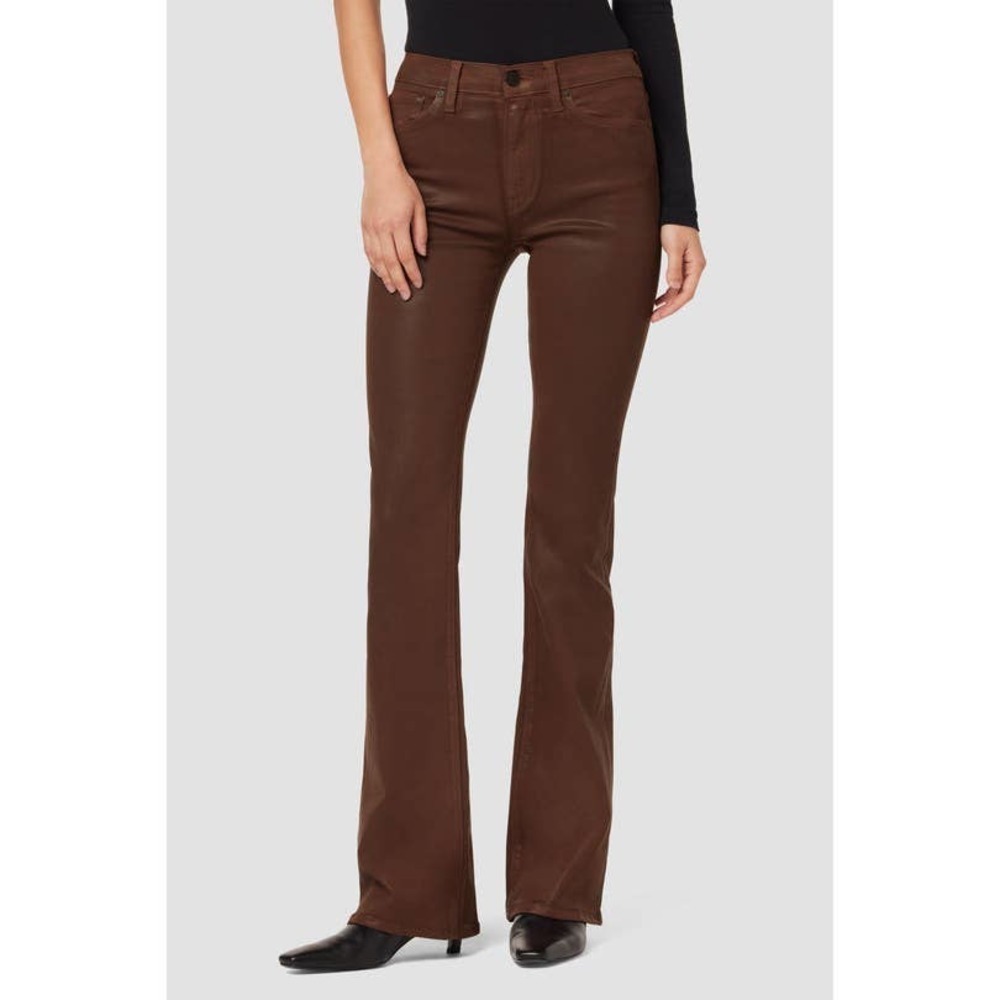 Hudson Barbara High-Rise Bootcut Jeans Coated Tortoise Shell Size 32 NWT